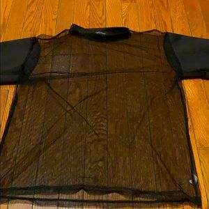 See through black top